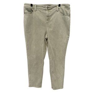 Chico’s So Slimming Girlfriend Ankle Jeans Size 3 16 Green Stretch Denim